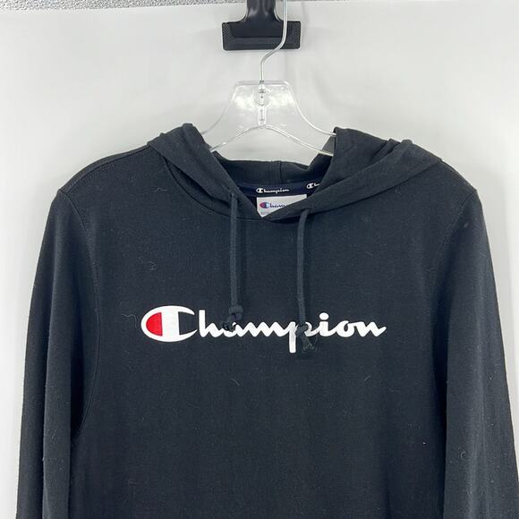 Champion Men's Long Sleeve lightweight hoodie - Black/White - Small - NWT - Picture 2 of 5